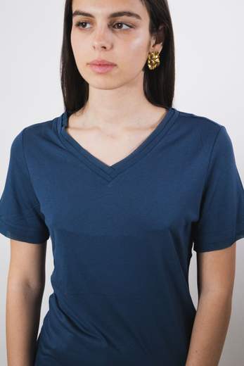 PATRIZIA PEPE T-SHIRT CON SCOLLO A 