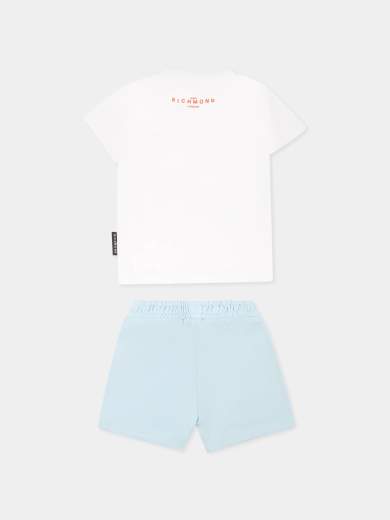 John Richmond Bambino Completo Per Neonato Con T-shirt Iconica E Bermuda In Felpa.