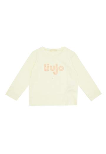 Liu-jo Bambina T-shirt Per Bambina Con Logo E Borchie.