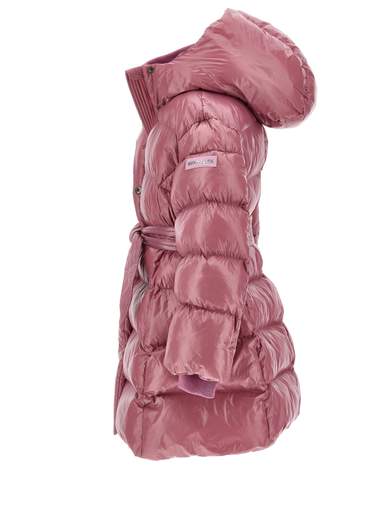 Monnalisa Bambina Piumino Per Bambina Rosa Con Cappuccio.