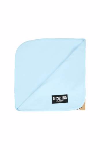 Moschino Neonato Coperta Per Neonato Stampa Logo E Teddy.