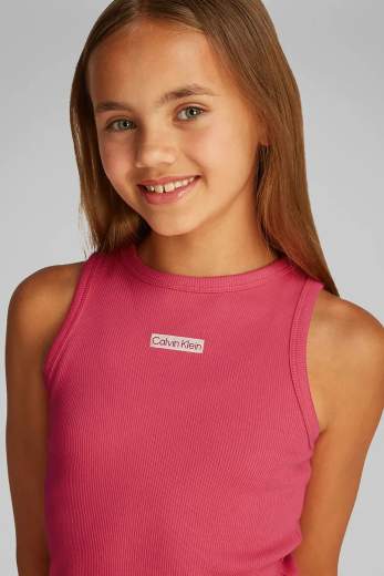 Calvin Klein Bambina Abito Per Ragazza A Costine.