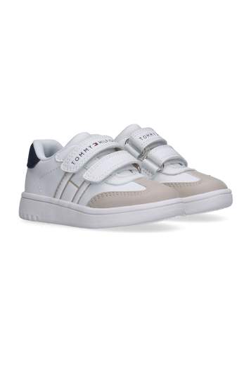 Tommy Hilfiger Bambino Sneakers Per Bambino Con Doppio Velcro E Punta Scamosciata.