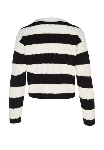 Calvin Klein Bambina Cardigan Per Ragazza A Righe Bianco Nere.