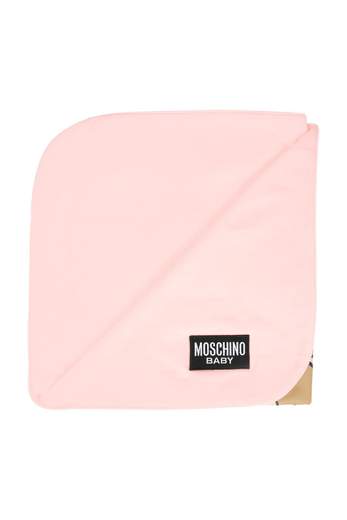 Moschino Neonata Coperta Per Neonata Stampa Logo E Teddy.