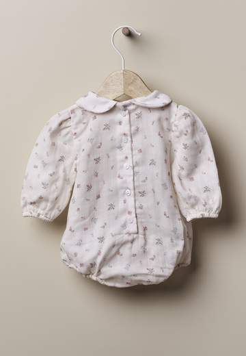 Wedoble Neonata Camicia Panna Per Neonata Fantasia Fiori.