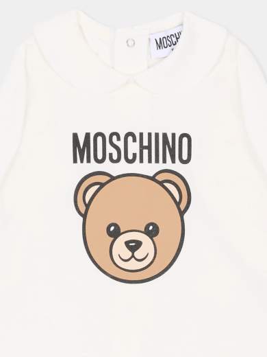 Moschino Neonato Tutina Per Neonato Con Stampa Teddy E Logo.
