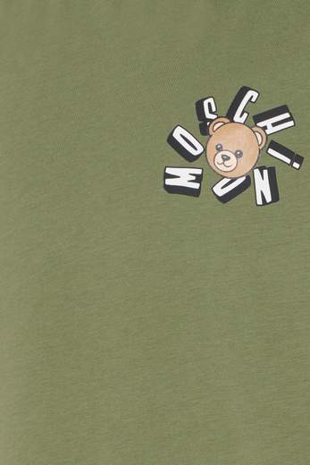 Moschino Bambino T-shirt Verdone Stampa Orsetto.