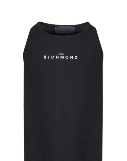John Richmond Bambina Abito A Costine Con Logo.