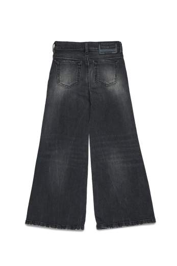 Diesel Bambina Jeans Grigio A Palazzo.