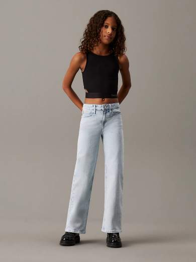 Calvin Klein Bambina Canotta Con Elastico Logato.