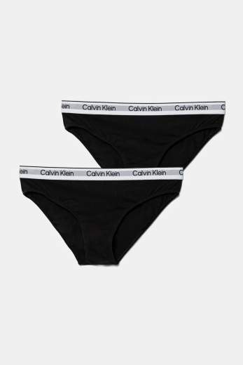 Calvin Klein Bambina Pacco Bi-pack Slip, Elastico Con Logo.