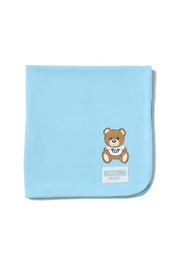 Moschino Neonato Coperta Per Neonato In Caldo Cotone,stampa Teddy.