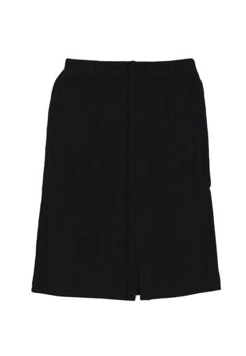 Pinko Bambina Gonna Nera A Costine Con Logo Ricamato.