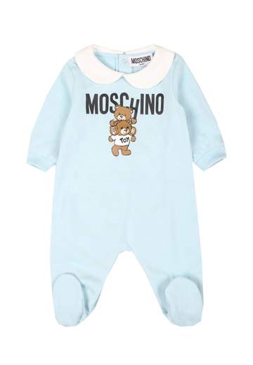 Neonato Tutina Con Colletto Stampa Logo E Teddy.