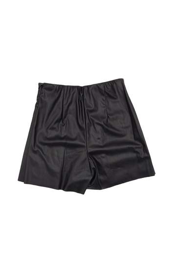 Elsy Bambina Short In Ecopelle,con Pieghe E Tasca.