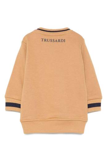 Trussardi Bambino Felpa Per Neonato Bordo Con Riga Colorata.