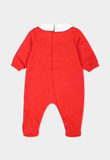 Neonato Tutina Con Colletto Stampa Logo E Teddy.