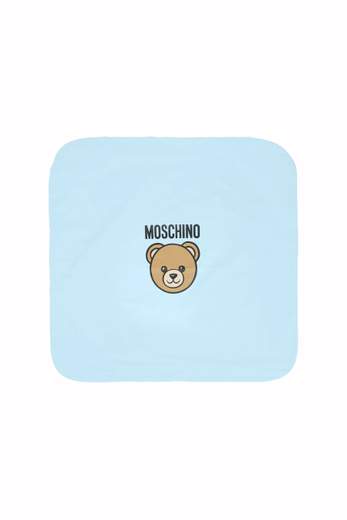 Moschino Neonato Coperta Per Neonato Stampa Logo E Teddy.