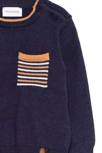 Trussardi Bambino Maglione Per Neonato Con Taschino.