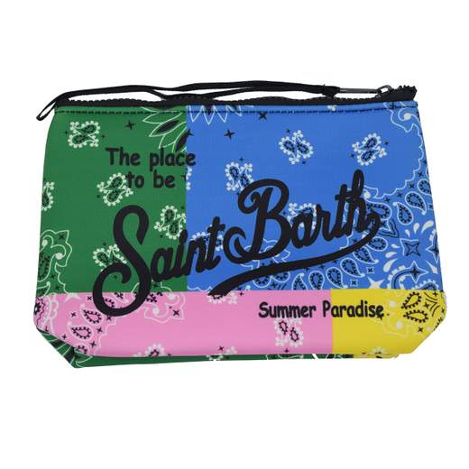 Mc2 Saint Barth Bambina Pochette In Neoprene Fantasia Bandana.