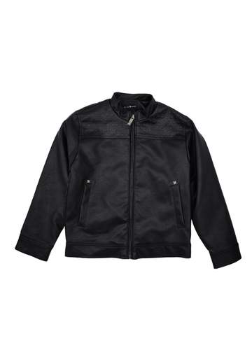 John Richmond Bambino Giubbino In Ecopelle Nero Con Borchie.
