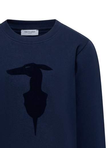 Trussardi Bambino Felpa Per Bambino Con Logo A Rilievo.