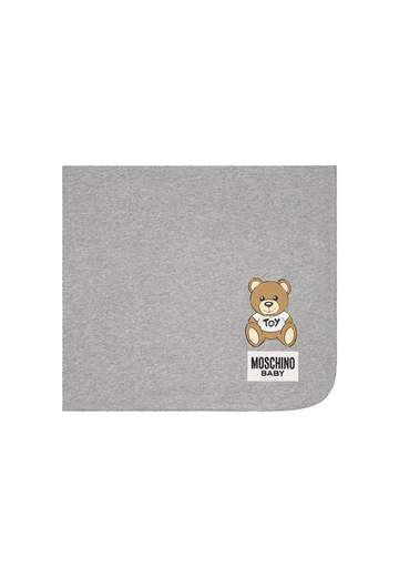 Moschino Neonato Coperta Per Neonato In Caldo Cotone,stampa Teddy.