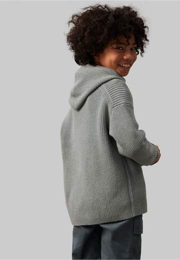 Calvin Klein Bambino Maglia In Lana Per Ragazzo Con Cappuccio E Logo Ricamato.
