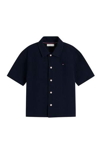 Tommy Hilfiger Bambino Polo A Camicia In Tessuto A Righe.