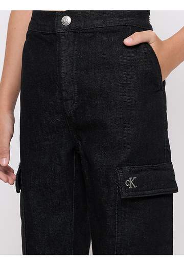 Calvin Klein Bambino Jeans Nero Modello Cargo.