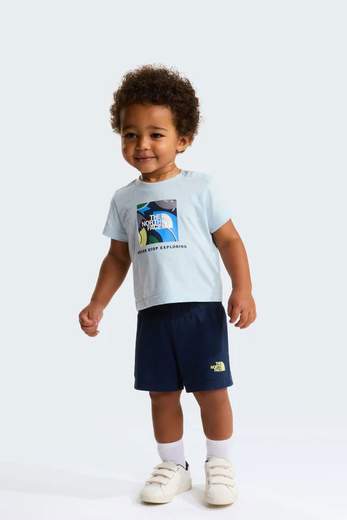 The North Face Bambino Completo T-shirt Con Stampa E Bermuda.