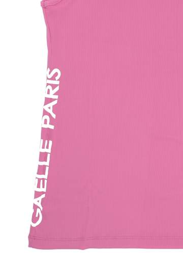 Gaelle Bambina Abito A Costine Con Stampa Logo.