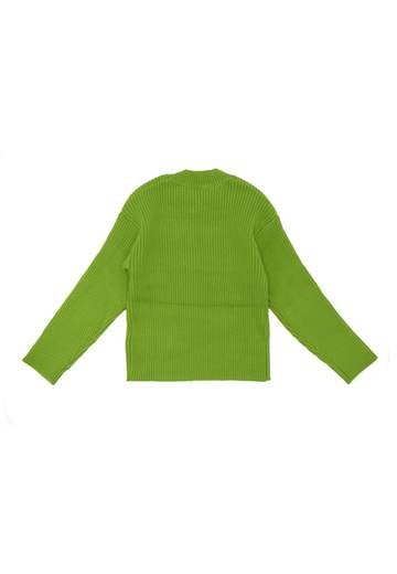 Manila Grace Bambina Maglione Verde A Costine Per Bambina.