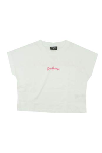 Disclaimer Bambina T-shirt Cropped Per Ragazza Con Stampa Logo Posteriore.