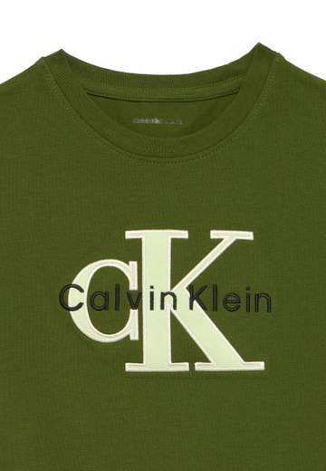 Calvin Klein Bambino T-shirt Con Logo Ricamato.