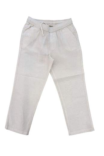 Trussardi Bambino Pantalone Con Elastico In Vita In Misto Lino.
