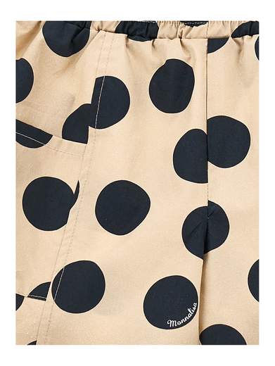 Monnalisa Bambina Shorts Per Bambina Beige Con Pois Nero.