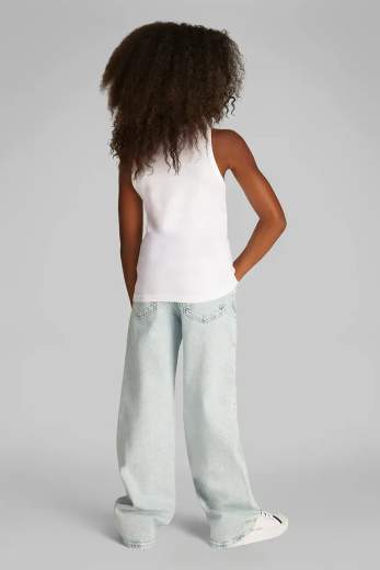 Calvin Klein Bambina Canotta Per Ragazza Con Logo.