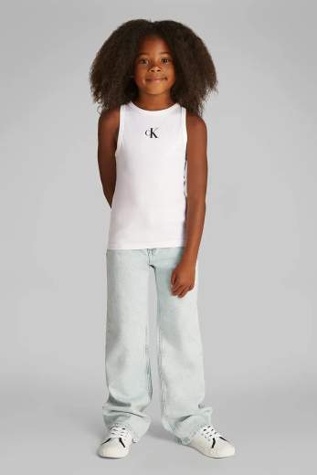 Calvin Klein Bambina Canotta Per Ragazza Con Logo.