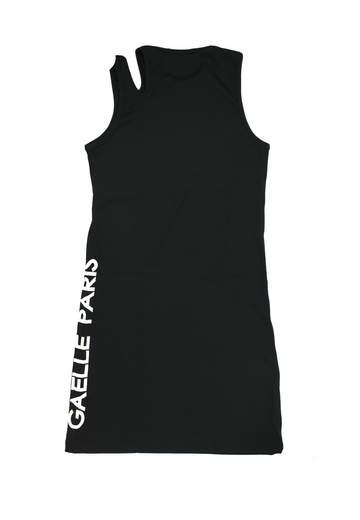 Gaelle Bambina Abito A Costine Con Stampa Logo.