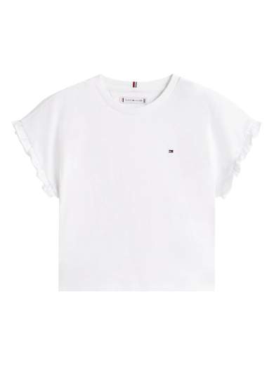 Tommy Hilfiger Bambina T-shirt Per Ragazza Con Voilant Alle Maniche.