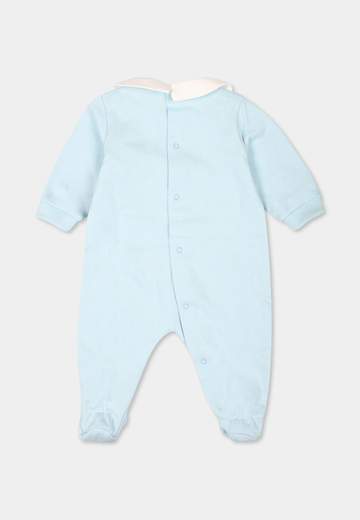 Neonato Tutina Con Colletto Stampa Logo E Teddy.