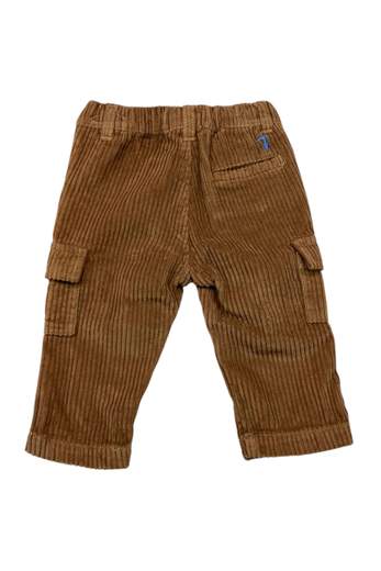 Trussardi Bambino Pantalone Tasconato Beige In Velluto A Righe .