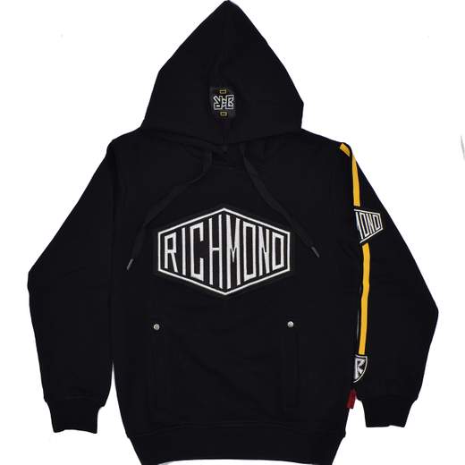 John Richmond Bambino Felpa Bambino Gialla Con Cappuccio Logo Richmond