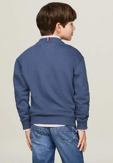 Tommy Hilfiger Bambino Felpa Blu Per Bambino Con Logo.