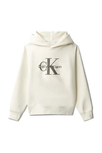 Calvin Klein Bambino Felpa Con Cappuccio E Logo Stampato E Ricamato.