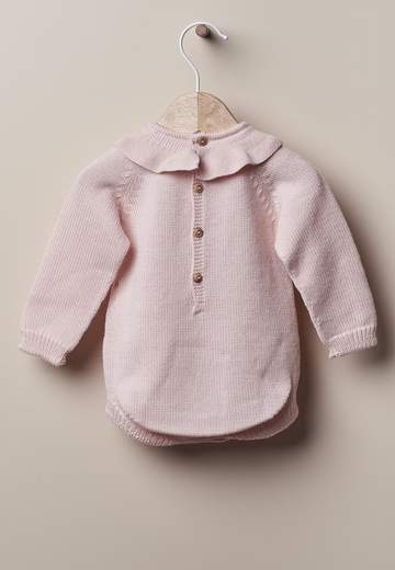 Wedoble Neonata Tutina Rosa In Lana Merino Per Neonata.