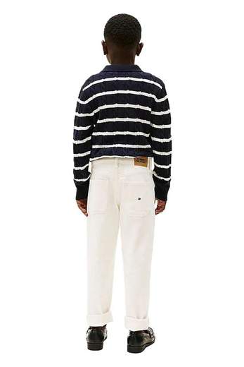 Tommy Hilfiger Bambino Jeans Bianco Per Bambino,straight Fit.