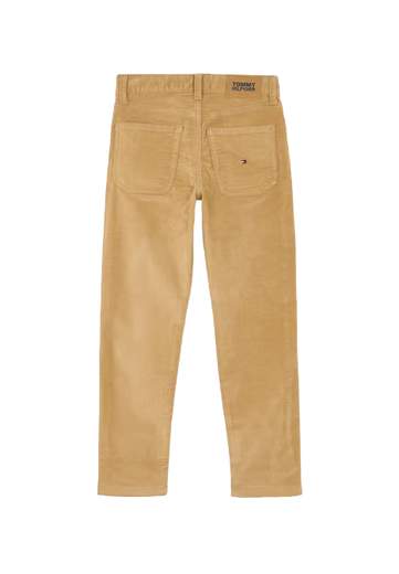 Tommy Hilfiger Bambino Pantalone Per Bambino Beige In Velluto.